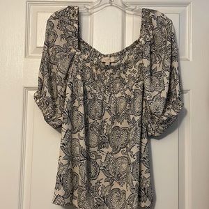 Loft short sleeved blouse sz xl